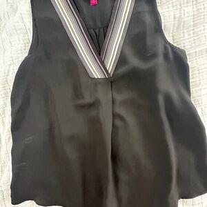 Vince Camuto Black V-Neck Blouse